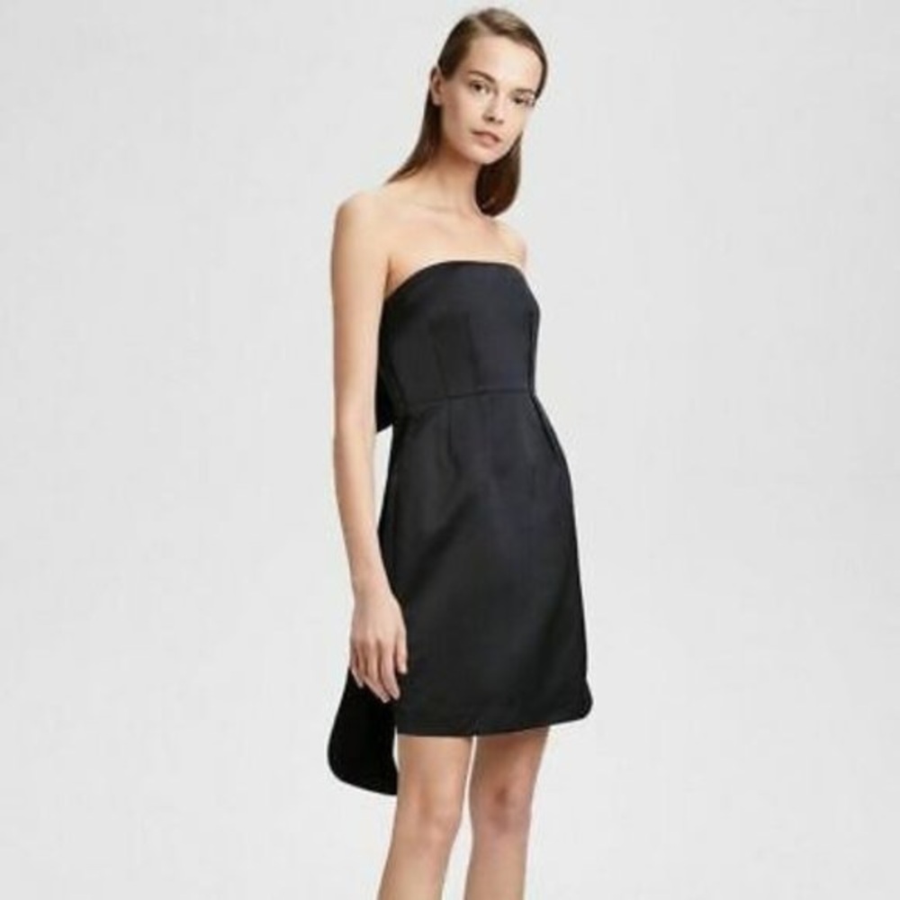 Theory Corset Tieback Black Dress